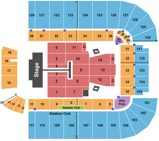 Albertsons Stadium Post Malone Seating Chart